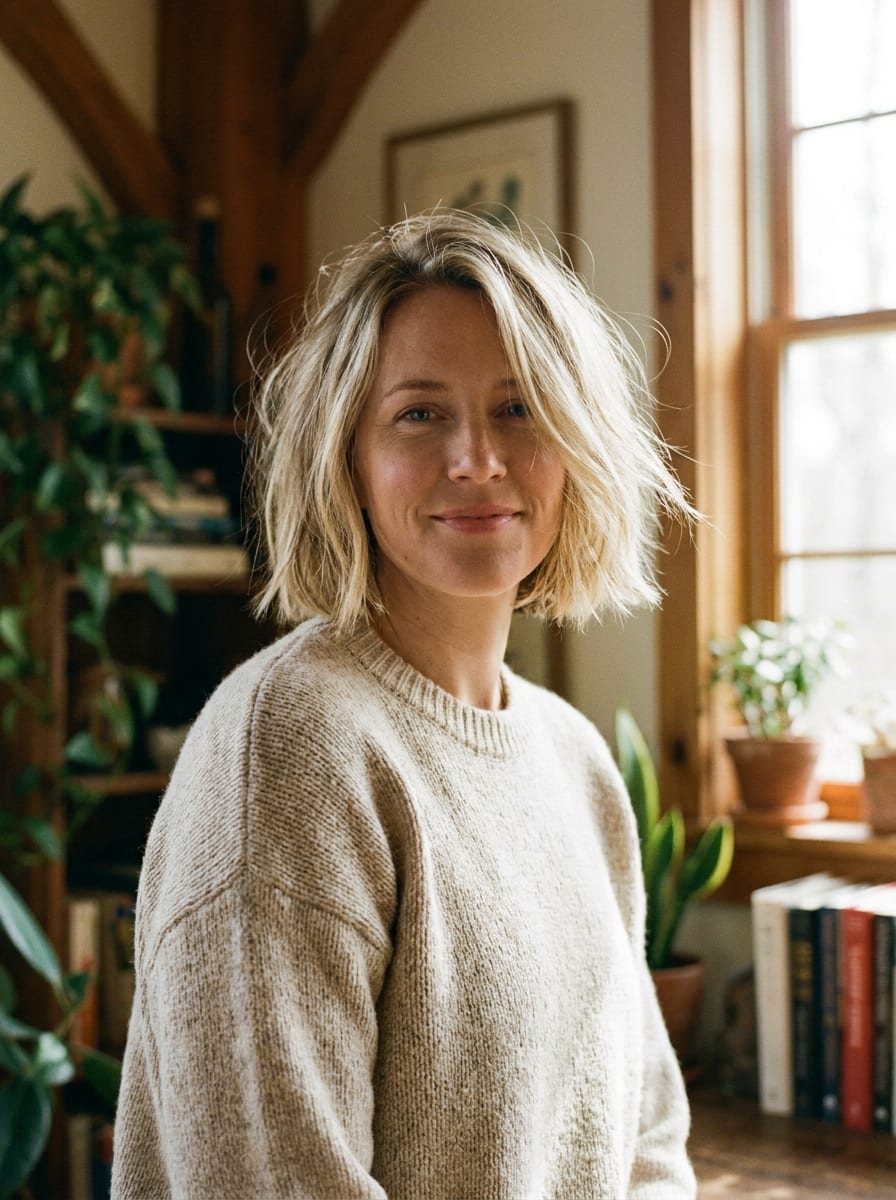 Moderner Everyday Blonde Bob - Kurzer blonder Bob